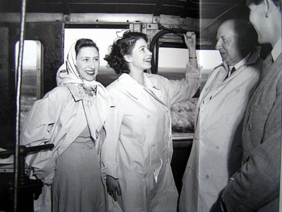 Princesses Elizabeth and Margaret in South Africa on a train