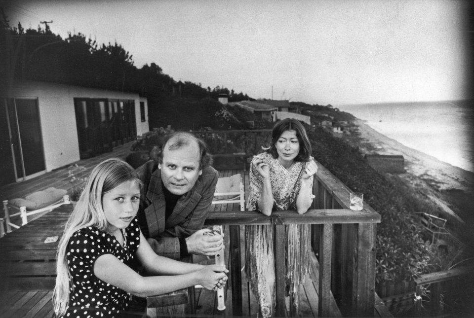 Didion, Dunne and daughter Quintana, Malibu
